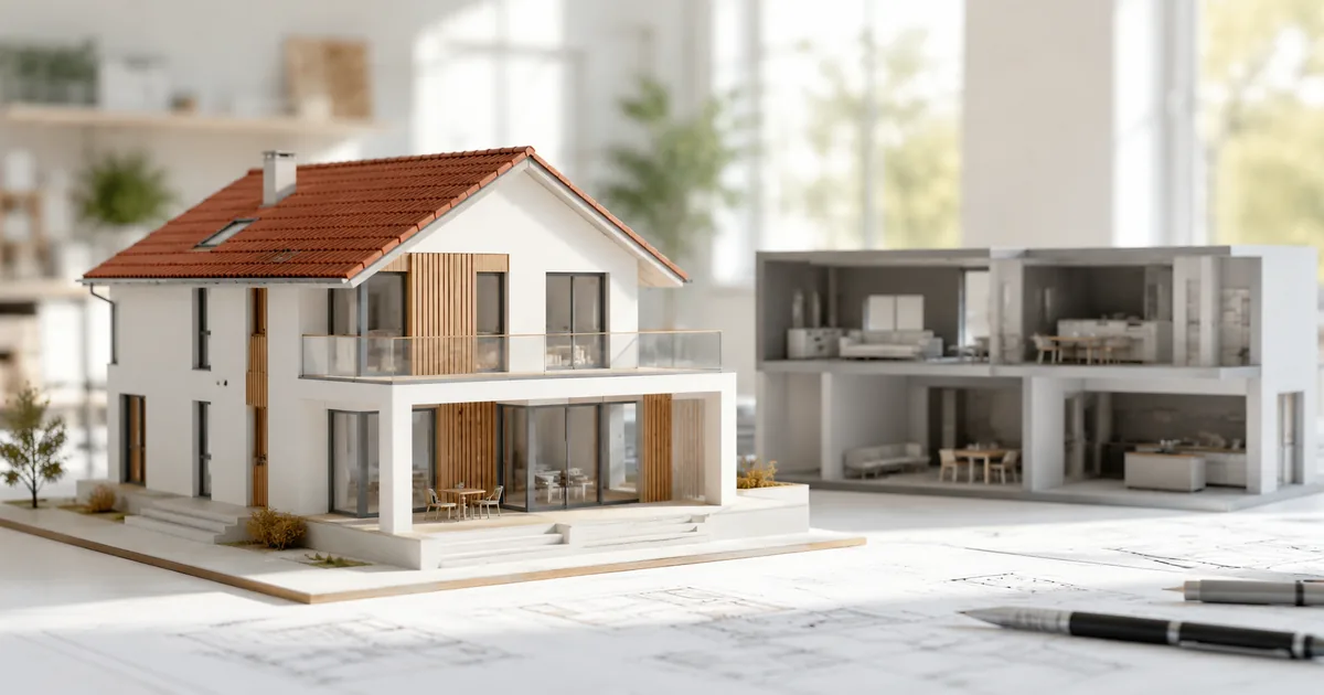 3D Mimari Maket Villa Cephe ve Perspektif Galeri AutoCAD ile modellenmiş iki katlı villa 3D maketi cephe malzemeleri ve perspektif görünüm