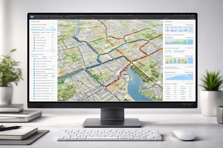 Ulaşım ağı üzerinde rota optimizasyonu yapılan gelişmiş mekânsal analiz platformu kullanımı