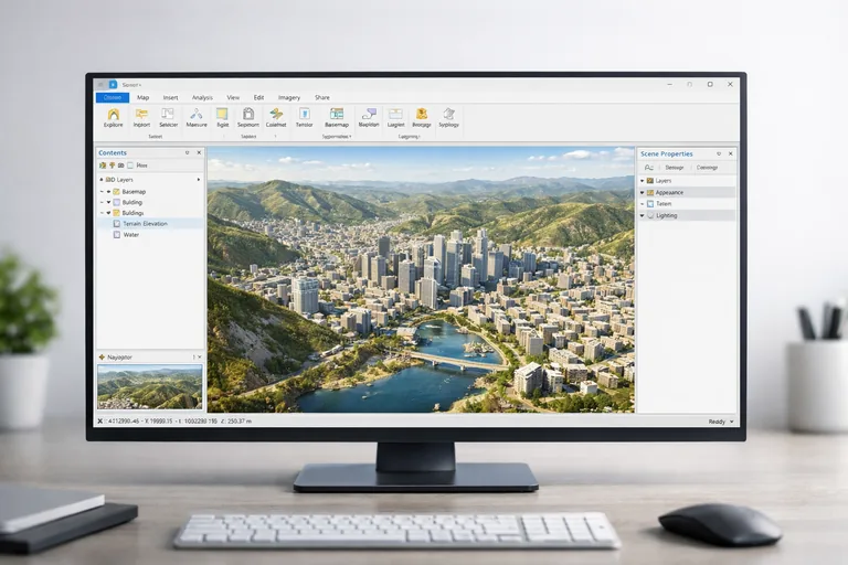 Resim: ArcGIS Pro’da 3D Sahne Yönetimi ve Şehir Modelleme Yapmak