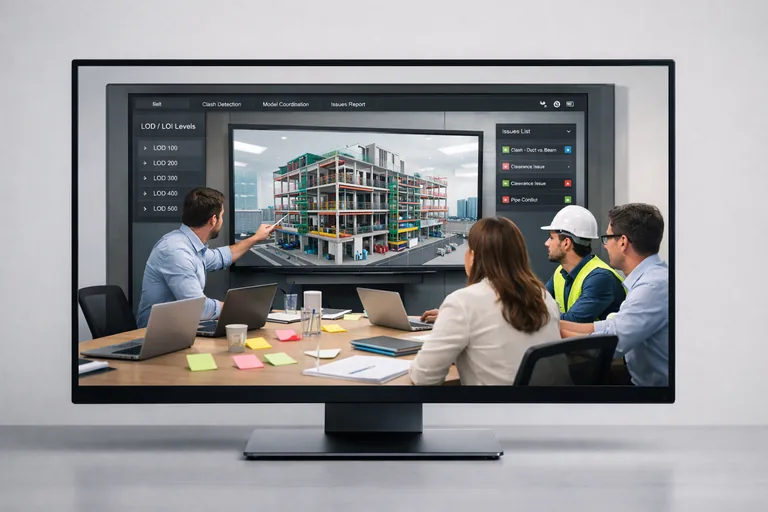 Resim: BIM Koordinasyonda LOD LOI Seviyelerini Yönetmek