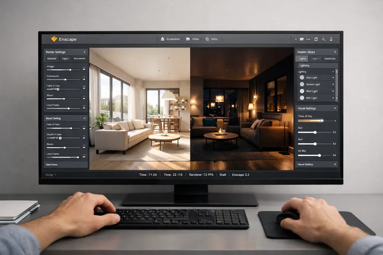 FOTO: Enscape İçerisinde Işık Senaryolarıyla Mimari Anlatım Güçlendirmek