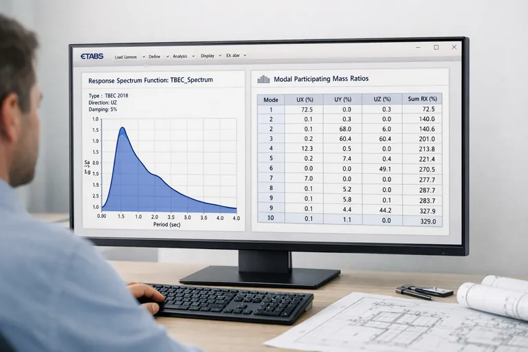 Resim: ETABS’te Deprem Spektrumu ve Yük Kombinasyonları Kurgulamak