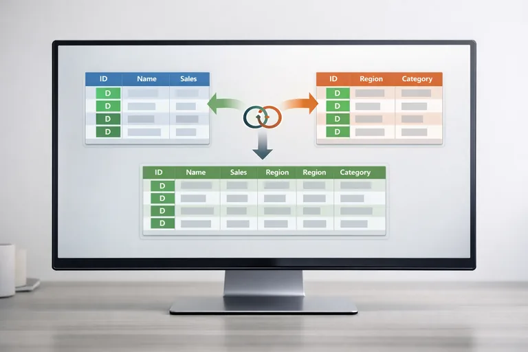 Sorgu birleştirme adımıyla müşteri master tablosundan alanları güvenli eşleştirmeyi anlatan akış