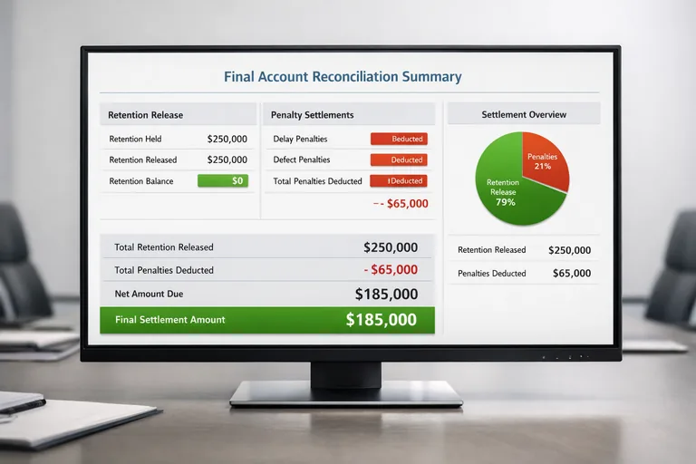 Kesin hesap kapanışında teminat iadesi ve ceza uzlaşmalarının tek raporda özetlenmesi yaklaşımı