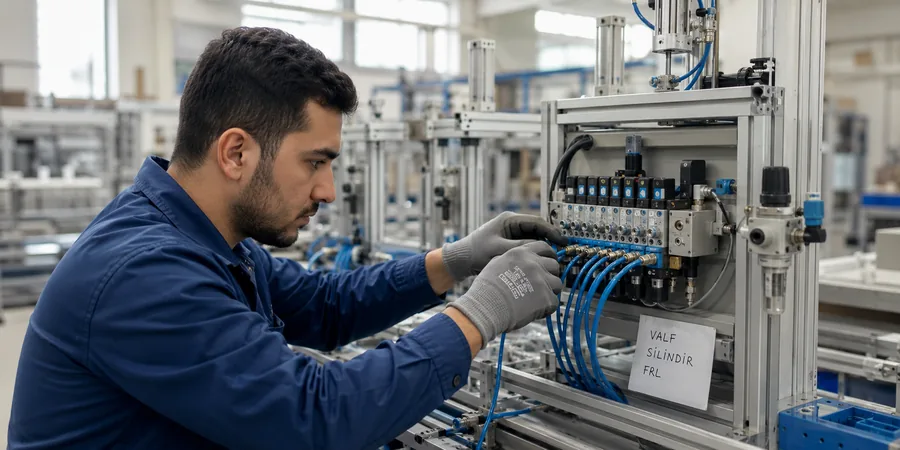 Türkiye'de pnömatik kullanım alanları otomotiv yan sanayi beyaz eşya montaj ve gıda ambalaj hatları