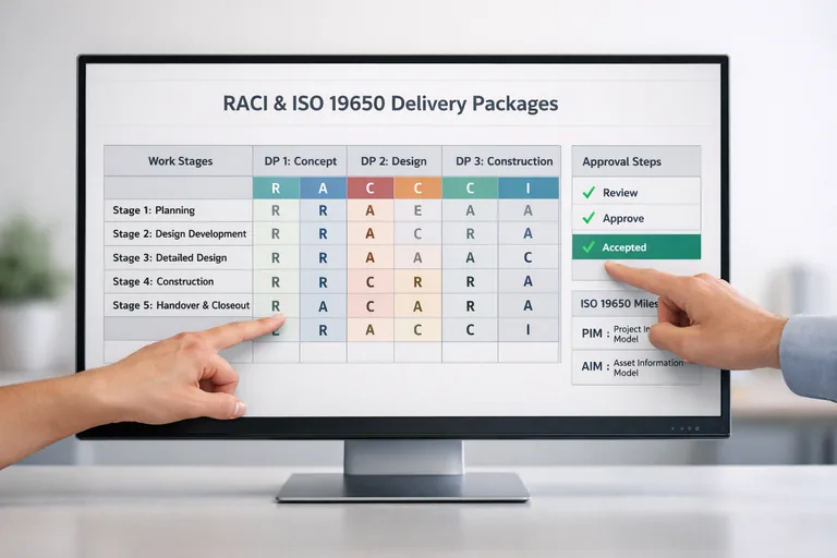 RACI tablosu ile teslimat paketleri ve onay adımlarını aynı sayfada birleştiren proje yönetimi çıktısı