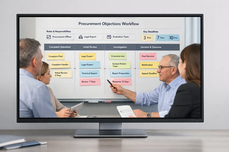 İhale yönetimi için görev panosu, kontrol listesi ve ekip sorumluluklarının netleştiği kurumsal operasyon akışı