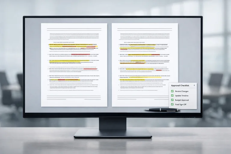 Eski ve yeni şartname metninin yan yana gösterilerek değişen cümlelerin vurgulanması ve tarih etkisinin özetlenmesi