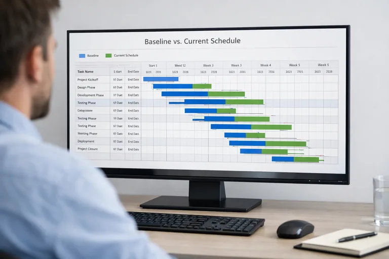 FOTO: MS Project’te Baseline Yönetimiyle Sapma Raporu Üretmek