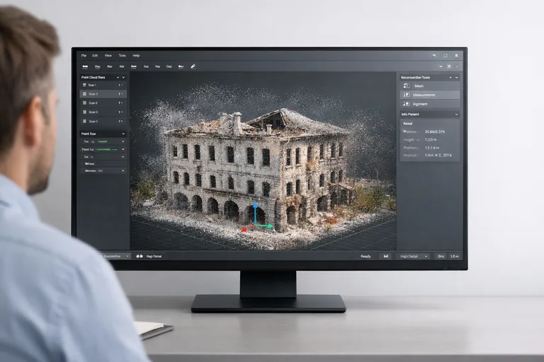Tarama verisinden oluşturulan üç boyutlu bina modelinin mimari yazılım ortamında analiz edilmesi