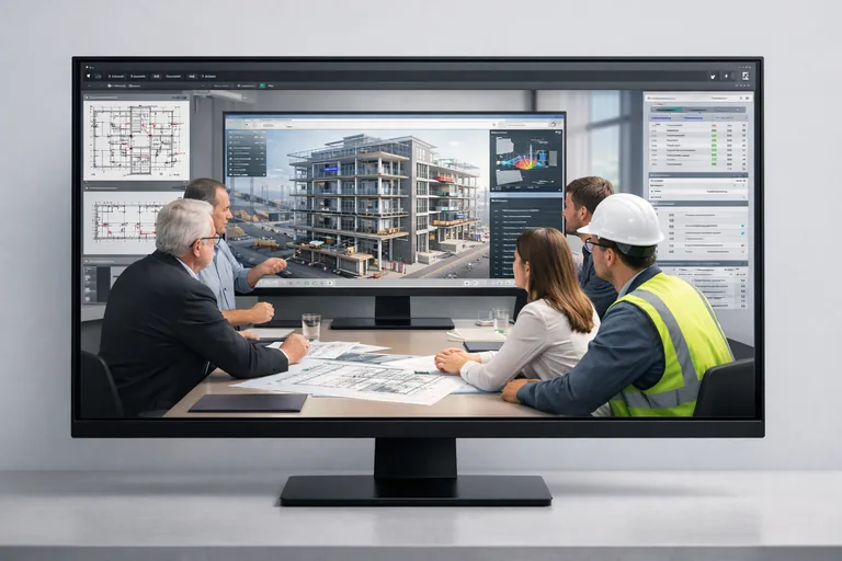 Mimari, statik ve mekanik disiplinlerin tek BIM modeli üzerinde koordinasyon sağlayarak proje çakışmalarını analiz etmesi