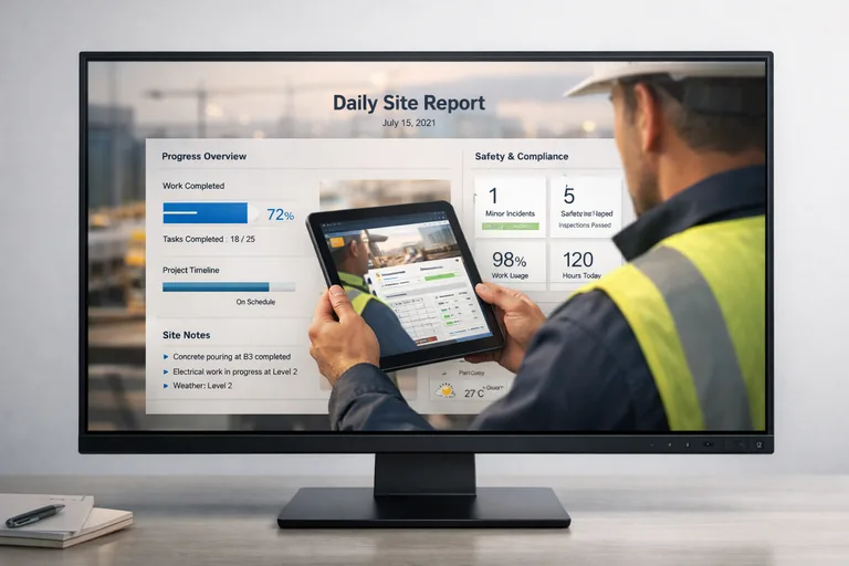 Resim: Şantiye Yönetiminde Günlük Rapor Akışını Standartlaştırmak