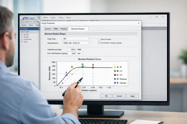 Resim: SAP2000’de Nonlineer Hinge Tanımlarıyla Performans Analizi Yapmak