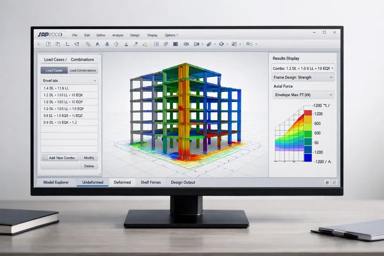 Resim: SAP2000’de Sonuç Kombinasyonlarıyla Tasarım Kontrolü Yapmak
