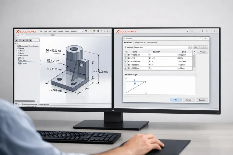 Resim: SolidWorks’de Design Intent ile Parametrik Parça Modellemek
