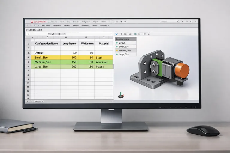 Design table ekranında konfigürasyon satırlarının ölçü ve opsiyon kolonlarıyla birlikte yönetilmesi ve seçilen satırın uygulanması
