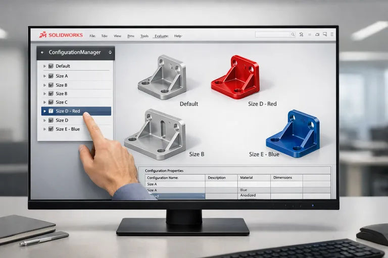Resim: SolidWorks’de Konfigürasyon ve Variant Yönetimi Kurgulamak