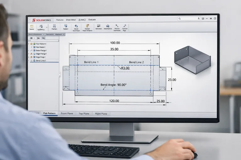 Resim: SolidWorks’de Sac Metal Tasarımında Bend Allowance Yönetmek