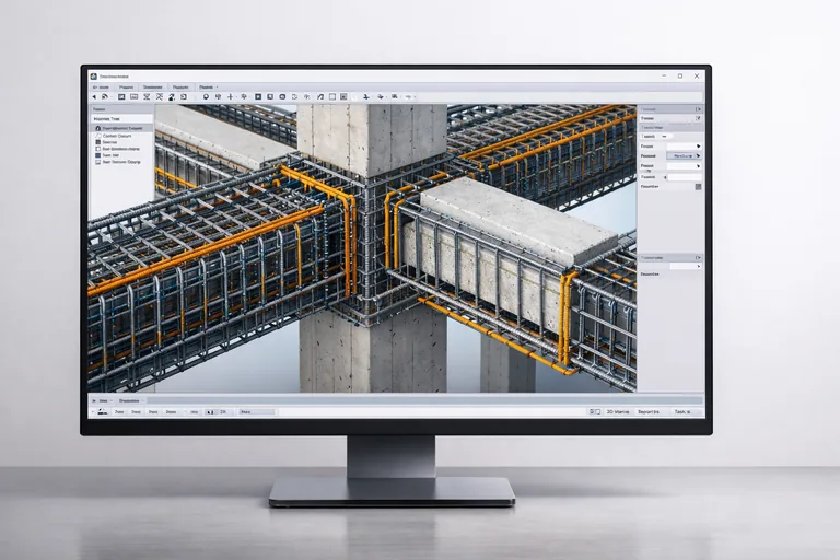 Betonarme kolon ve kirişlerde yer alan donatıların mühendislik yazılımı içinde üç boyutlu detaylandırılması