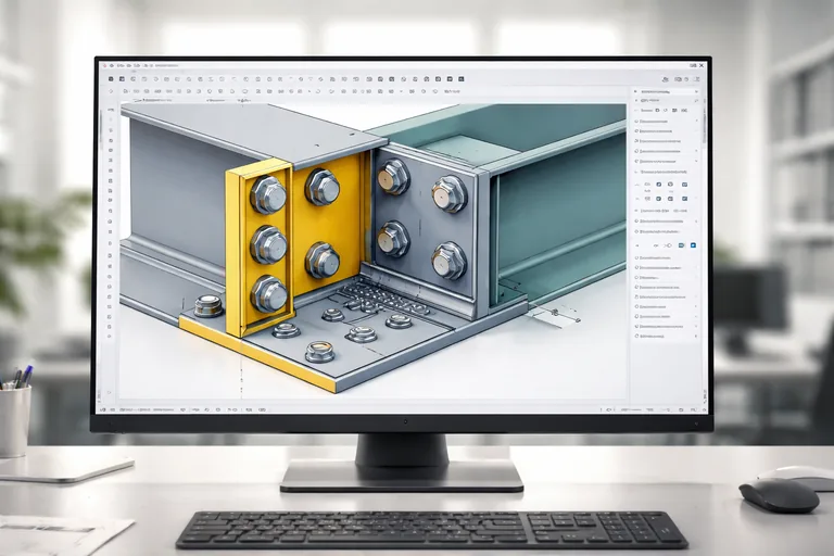Resim: Tekla Structures’da Boltlama ve Kaynak Detaylarını Uyumlu Hale Getirmek