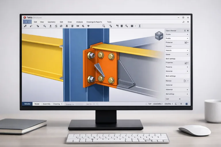 FOTO: Tekla Structures’da Çelik Bağlantı Modelleme Standartları Kurmak