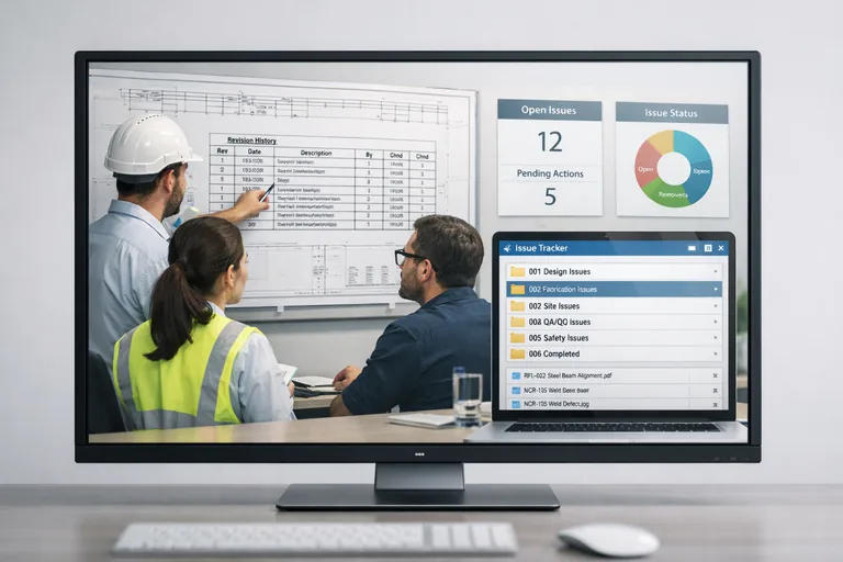 Ofis ortamında revizyon tablosu olan paftaların kontrol edilmesi ve yayın paketi klasör yapısının ekranda incelenmesi