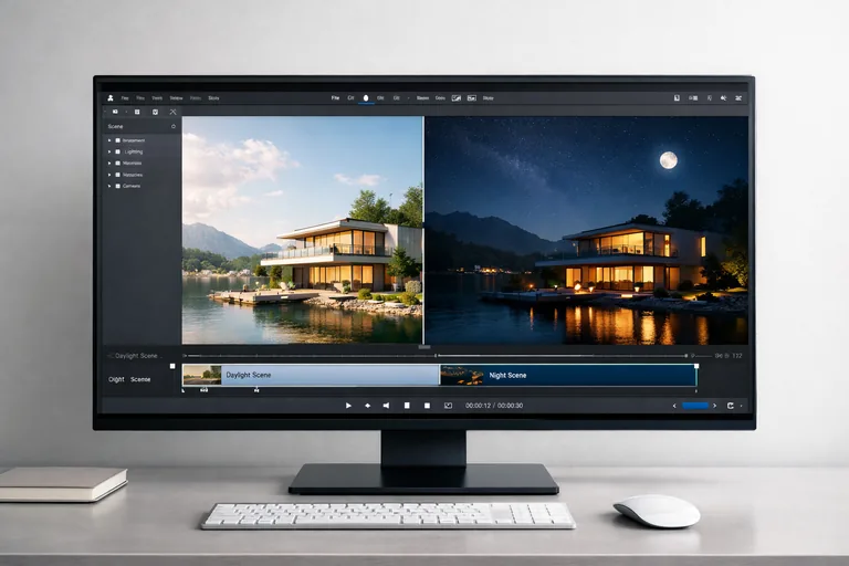 Resim: Twinmotion İçerisinde Işık Hava ve Malzeme Senaryoları Kurgulamak